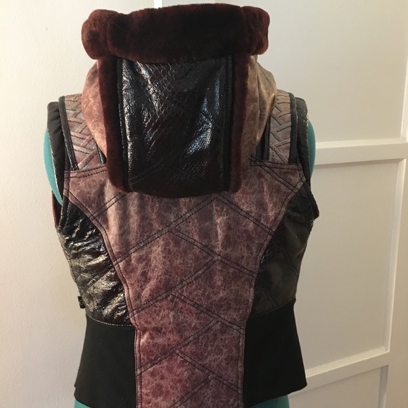 Ayyawear leather hooded jacket vest - Picture 7 of 8